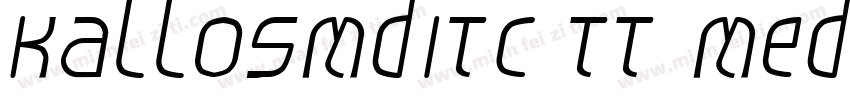 KallosMdITC TT MediumItalic字体转换